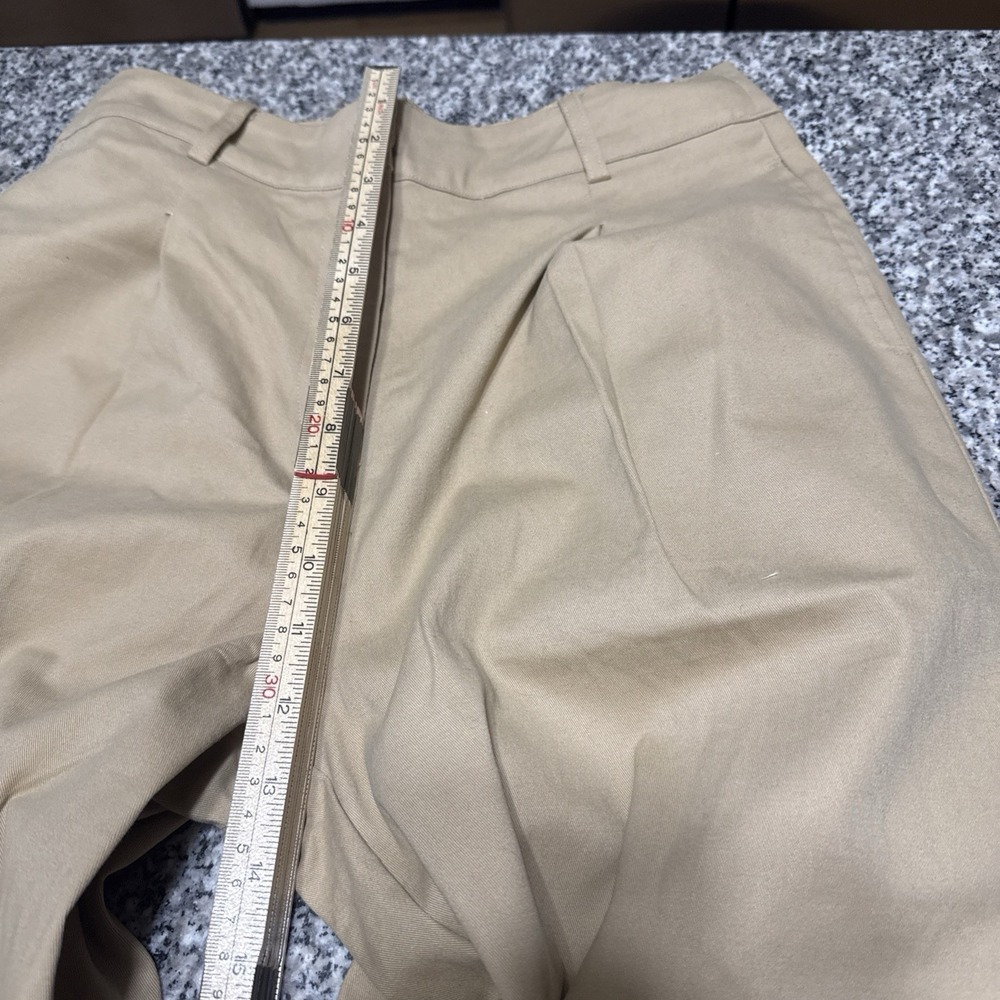 Lulus Wide Leg Khaki Dress Pants SIze Medium Pleated  Lightweight Regular Fit - Picture 4 of 10